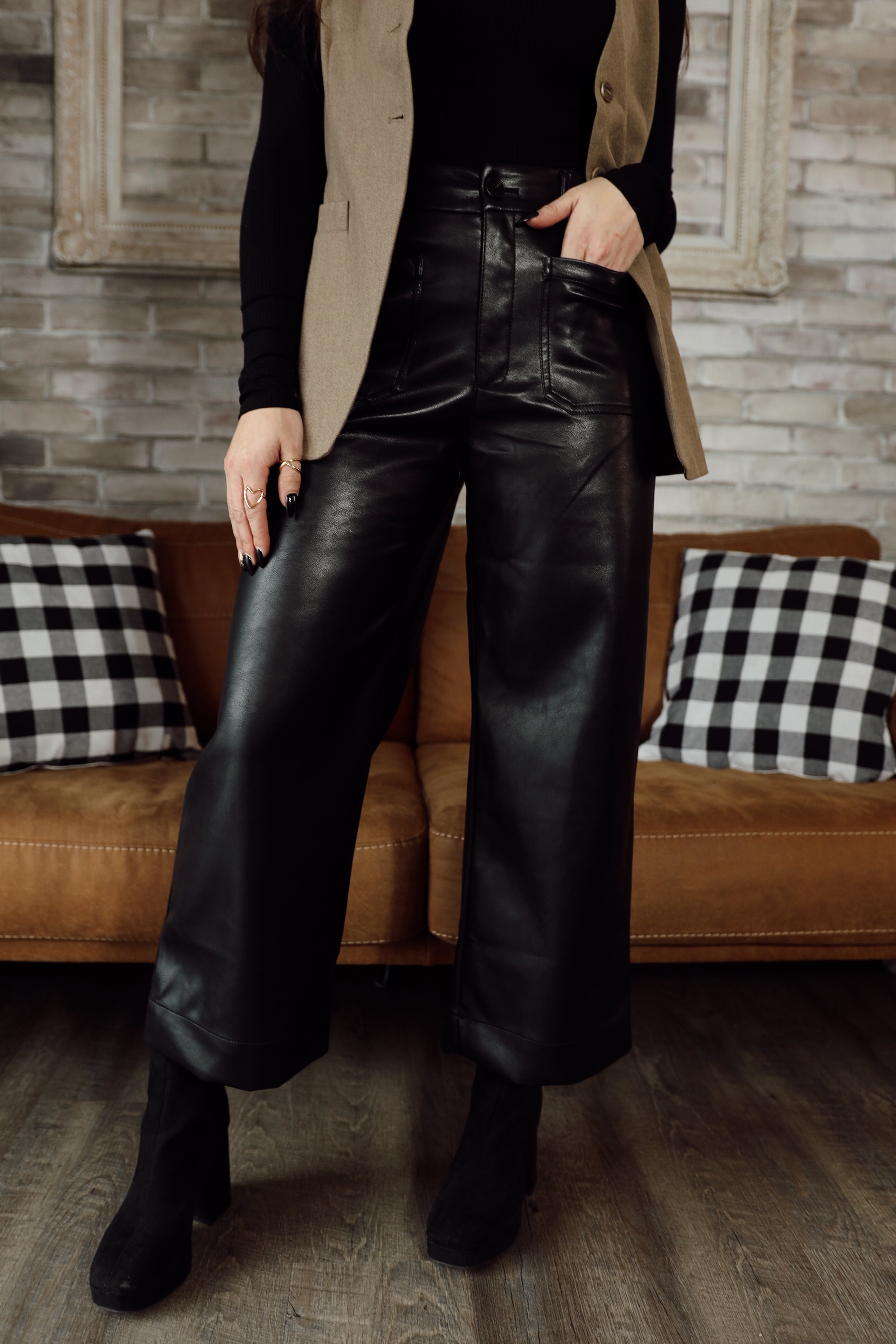 KILEY FAUX LEATHER PANTS