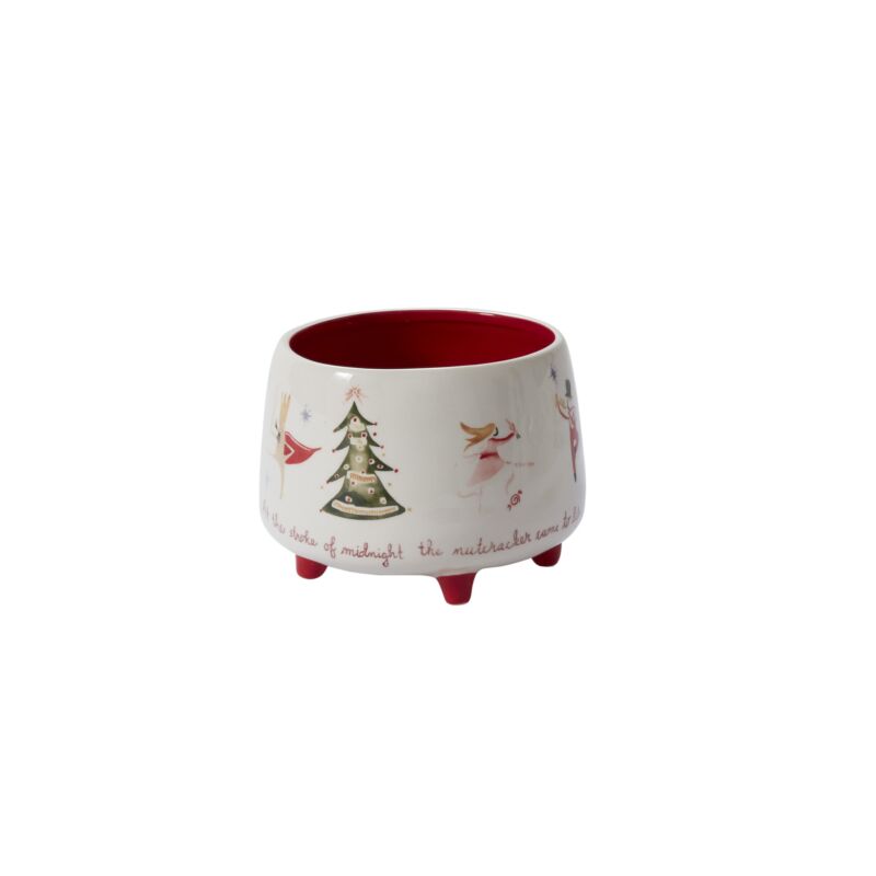 Nutcracker Ballet Footed Pot