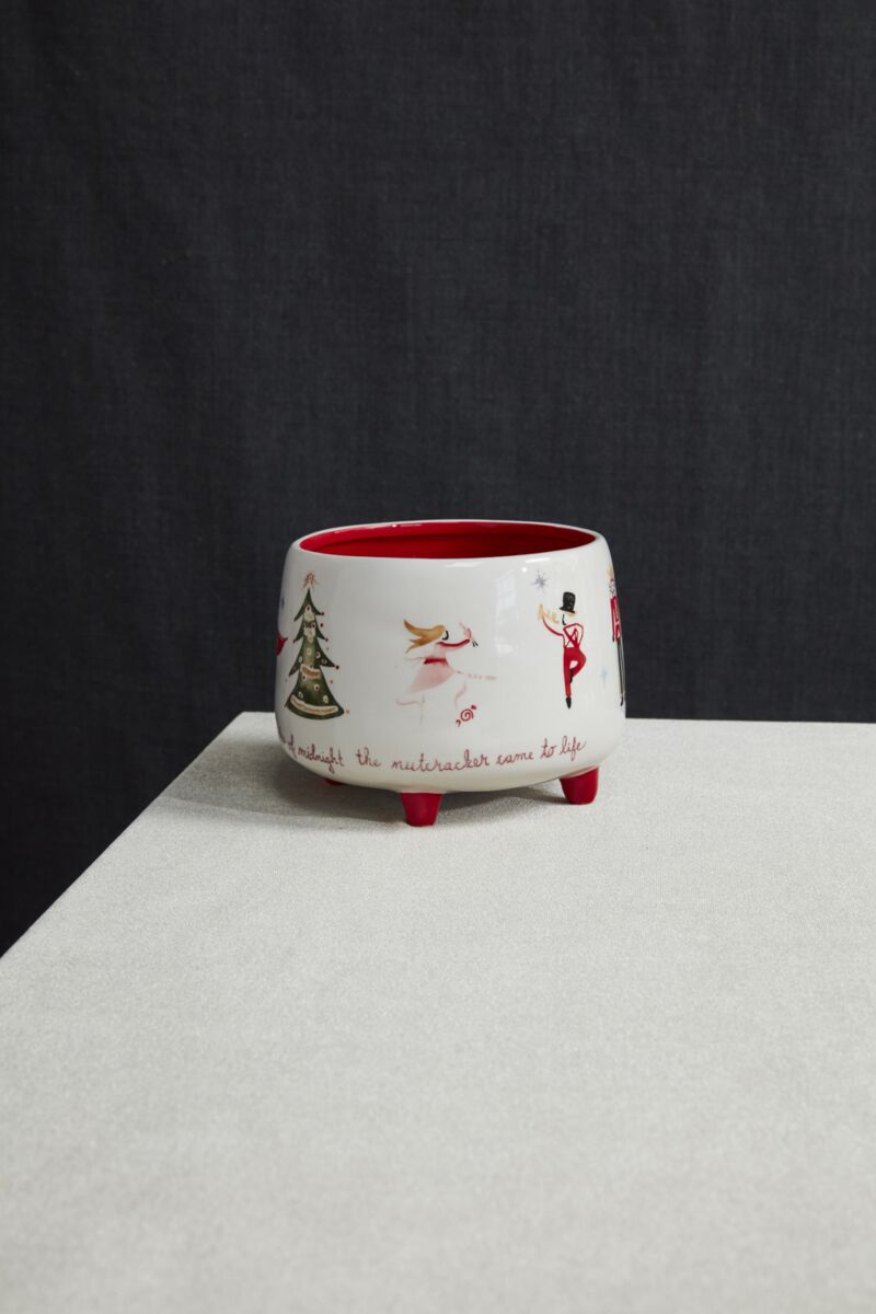 Nutcracker Ballet Footed Pot