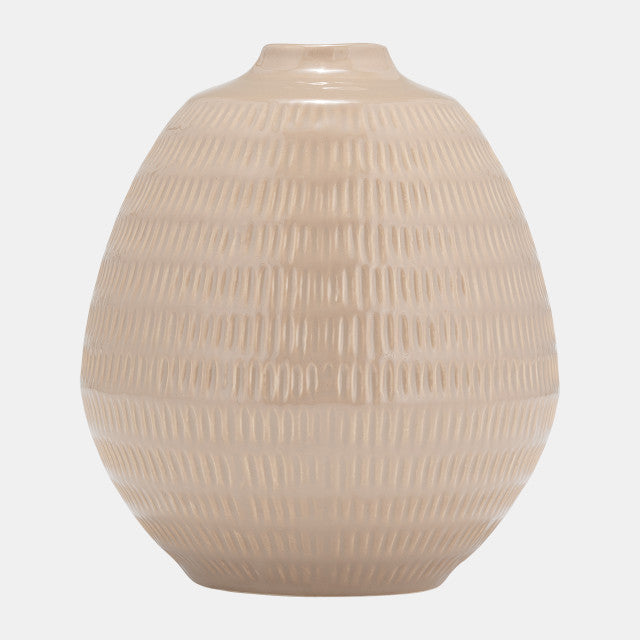 Stripe Oval Vase