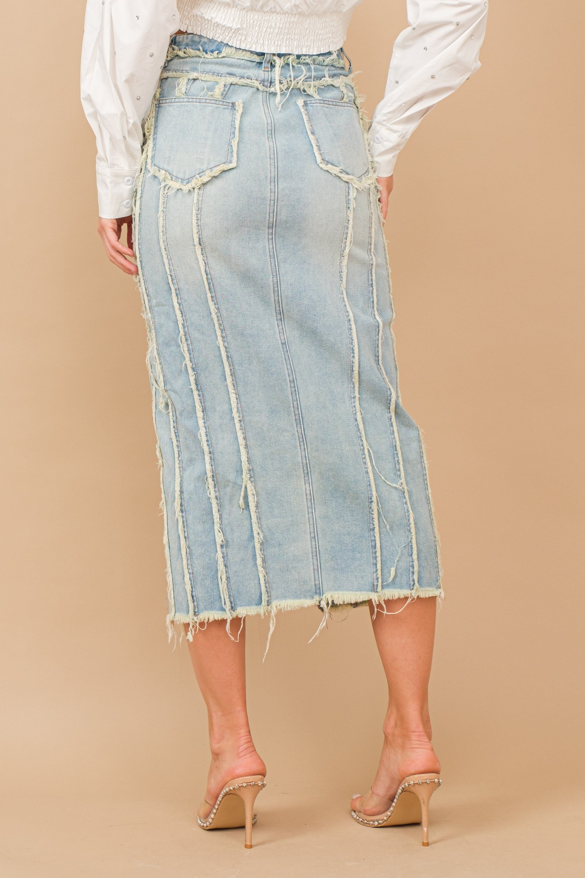 HAILIE DENIM MAXI SKIRT