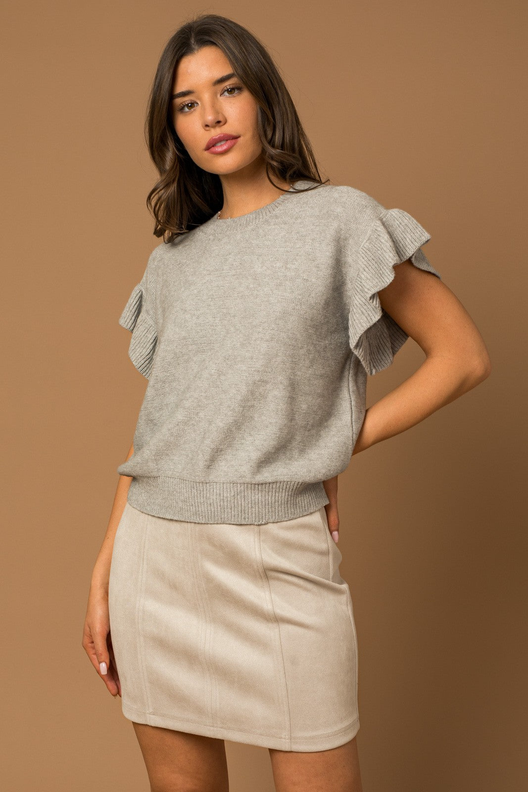 MARNI RUFFLE SLEEVE TOP