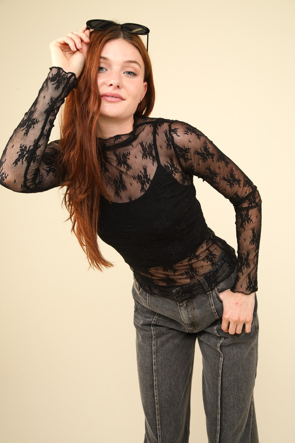 KATY LACE LONG SLEEVE