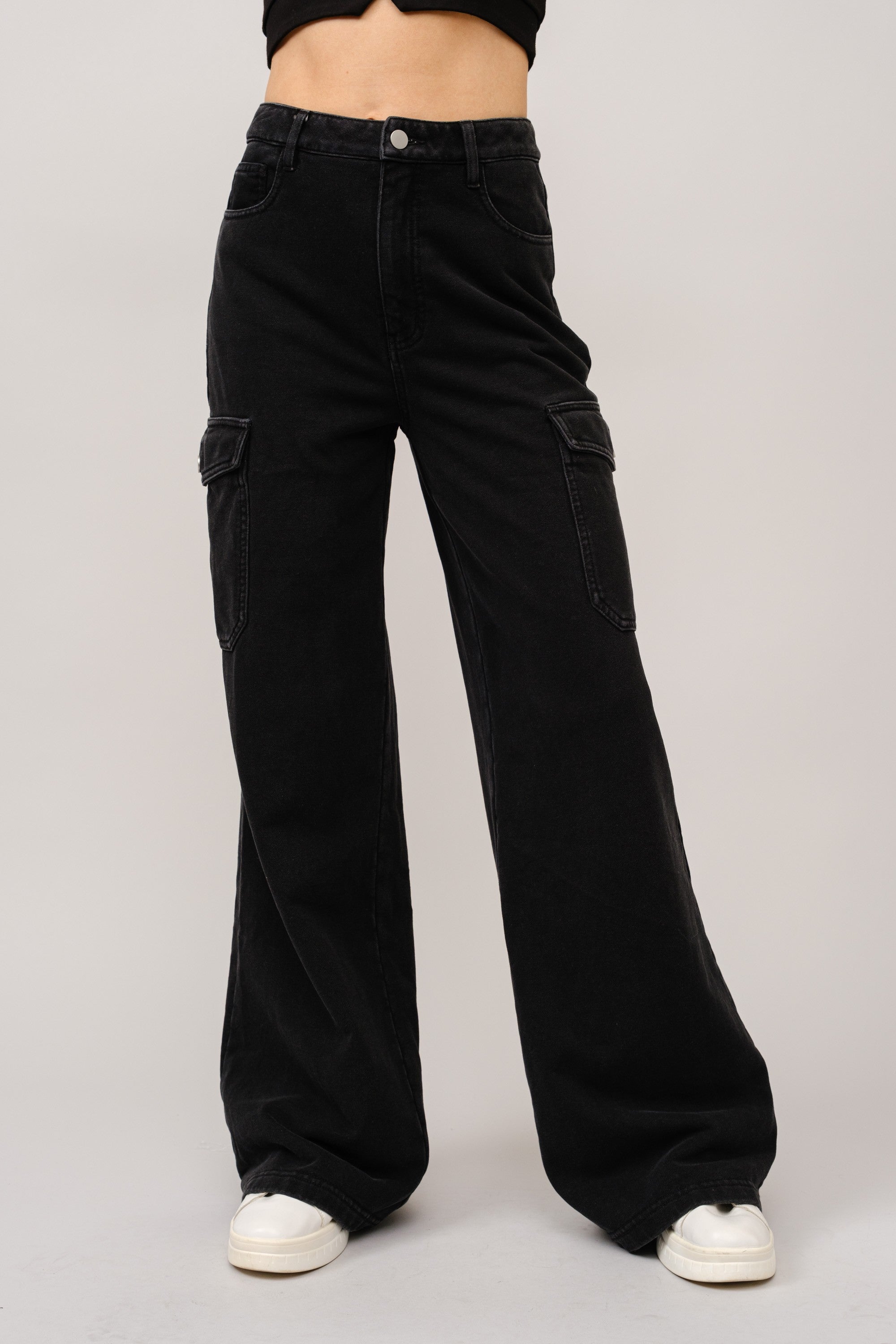 MAEVE HR WIDE DENIM SWEATPANTS