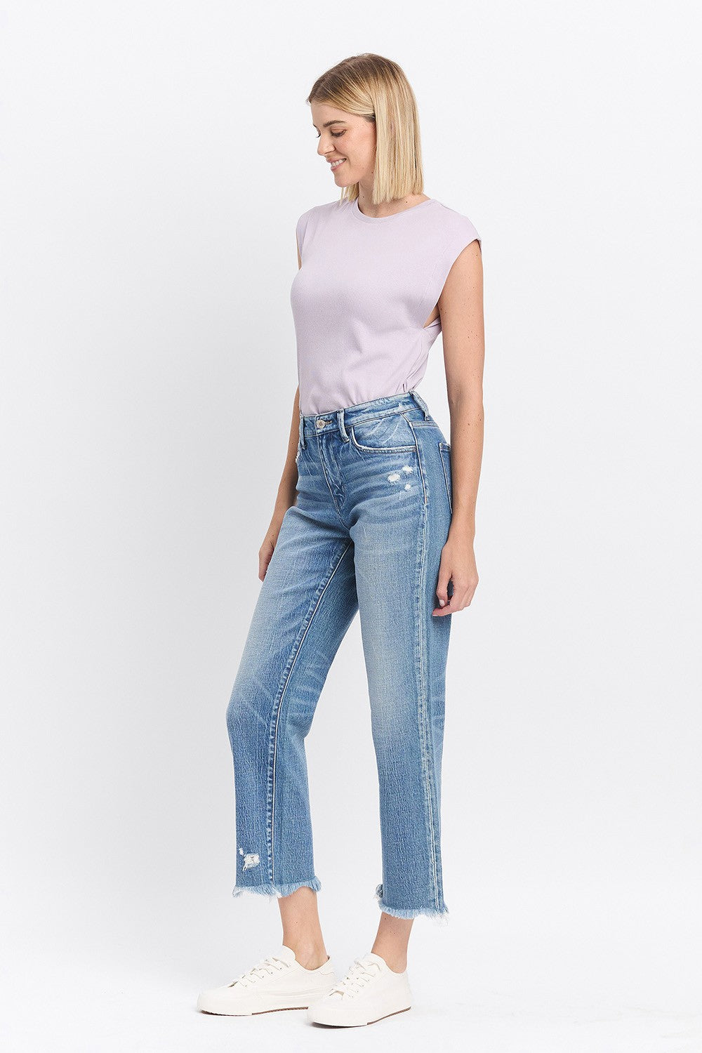 PERIWINKLE HR CROP STRAIGHT