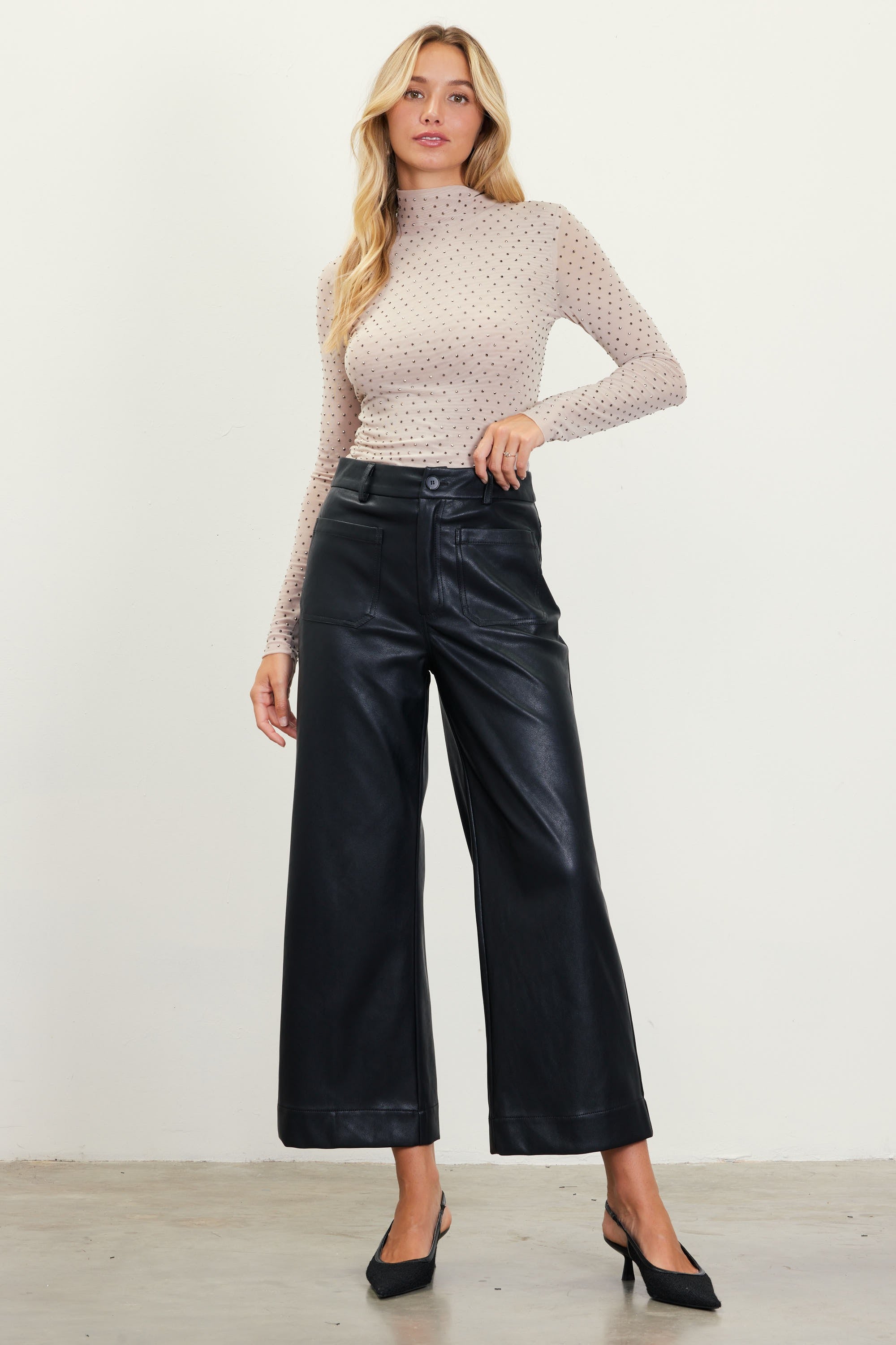 KILEY FAUX LEATHER PANTS