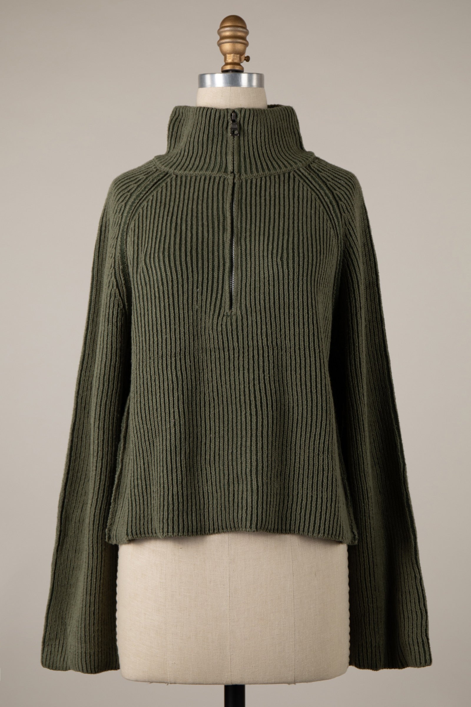 JEANNE HALF ZIP SWEATER