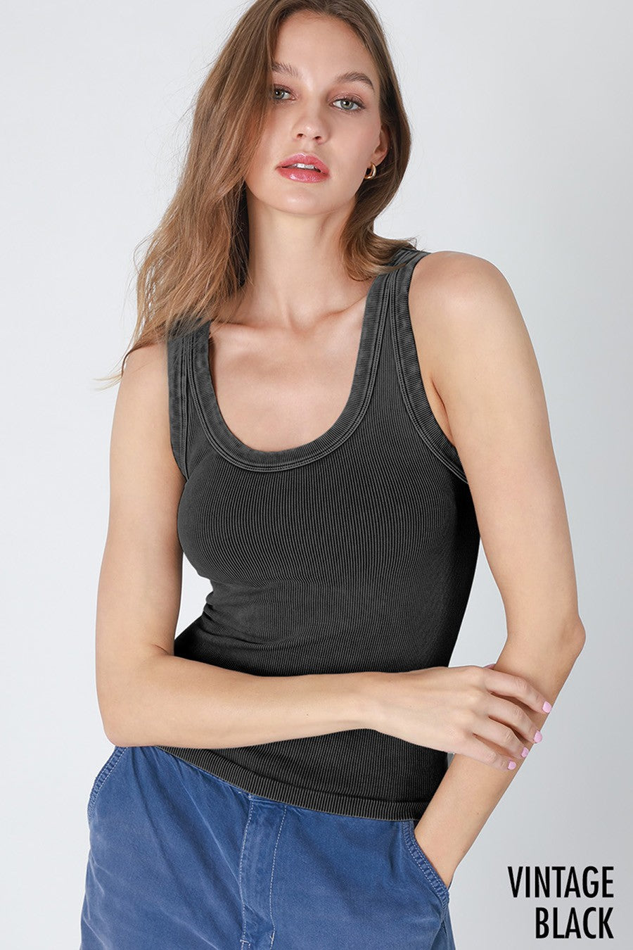 Cathryn Reversible Ribbed Tank