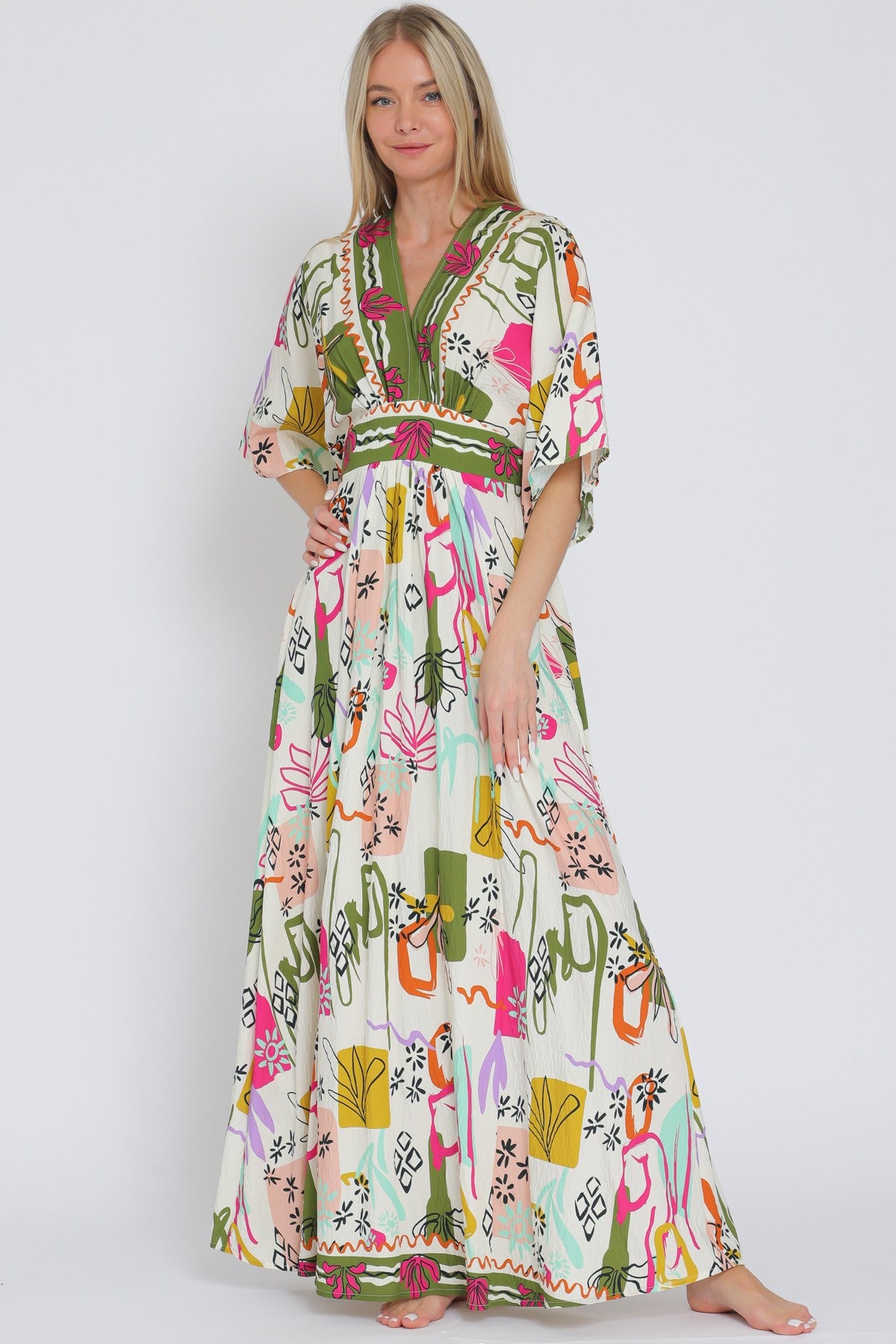 ELAINA KIMONO MAXI DRESS