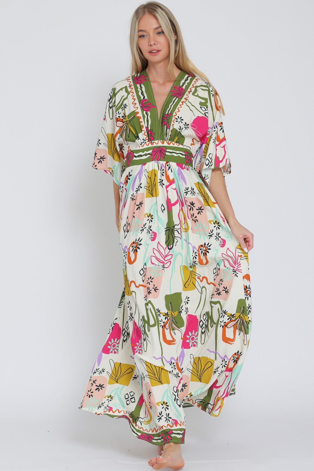 ELAINA KIMONO MAXI DRESS