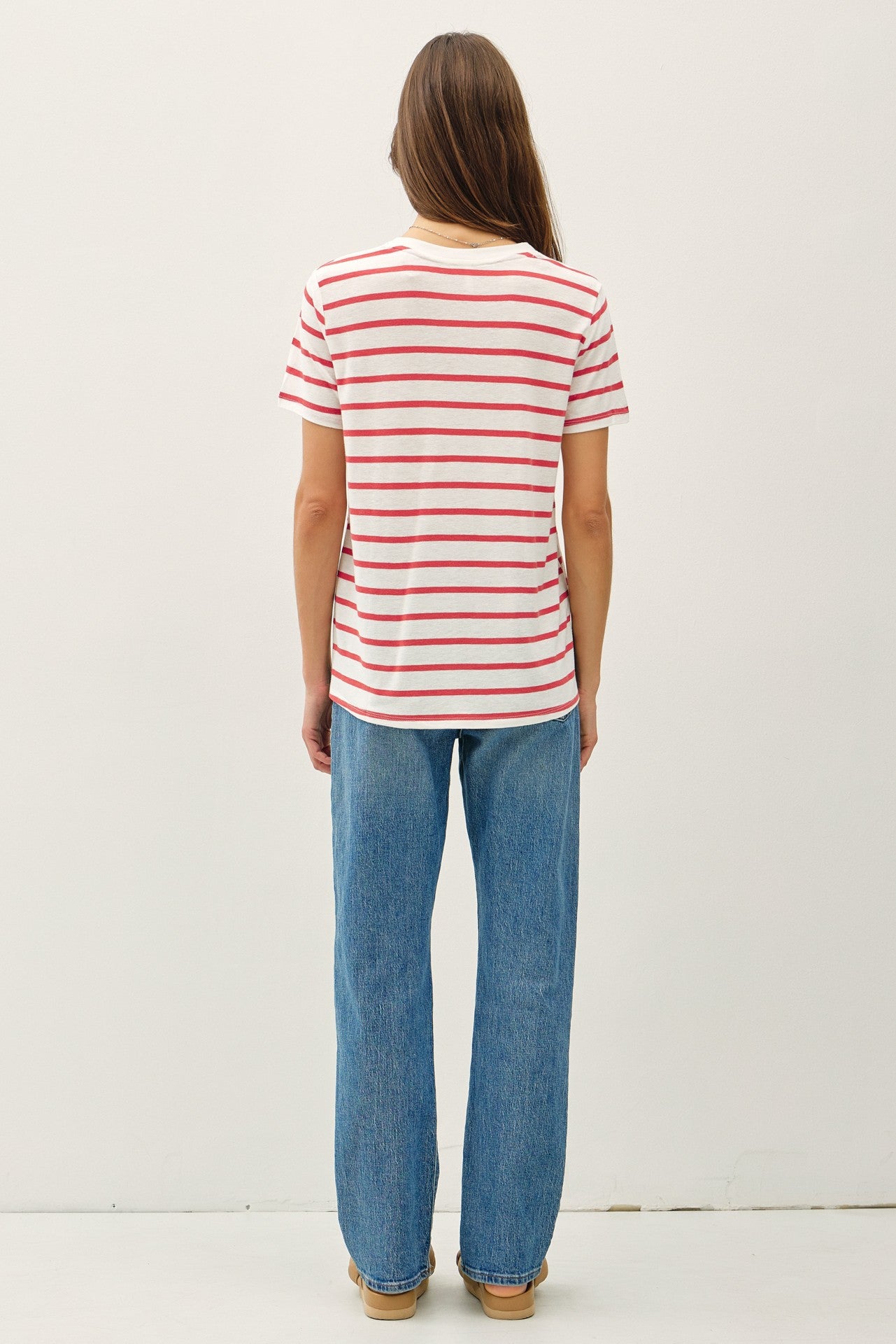 KARA STRIPED T-SHIRT