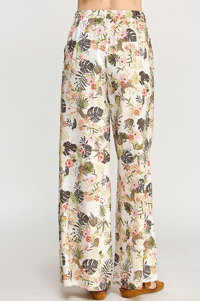 TROPICAL WIDE LEG PANTS