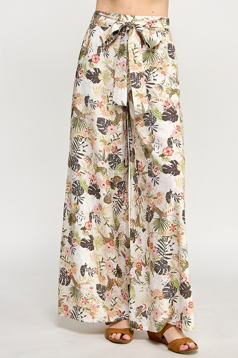 TROPICAL WIDE LEG PANTS