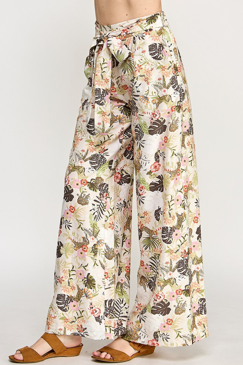 TROPICAL WIDE LEG PANTS