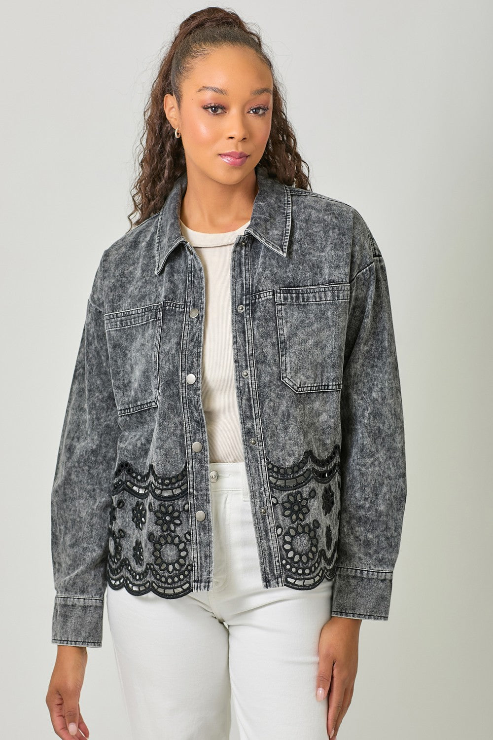 LYDIE EYELET JACKET