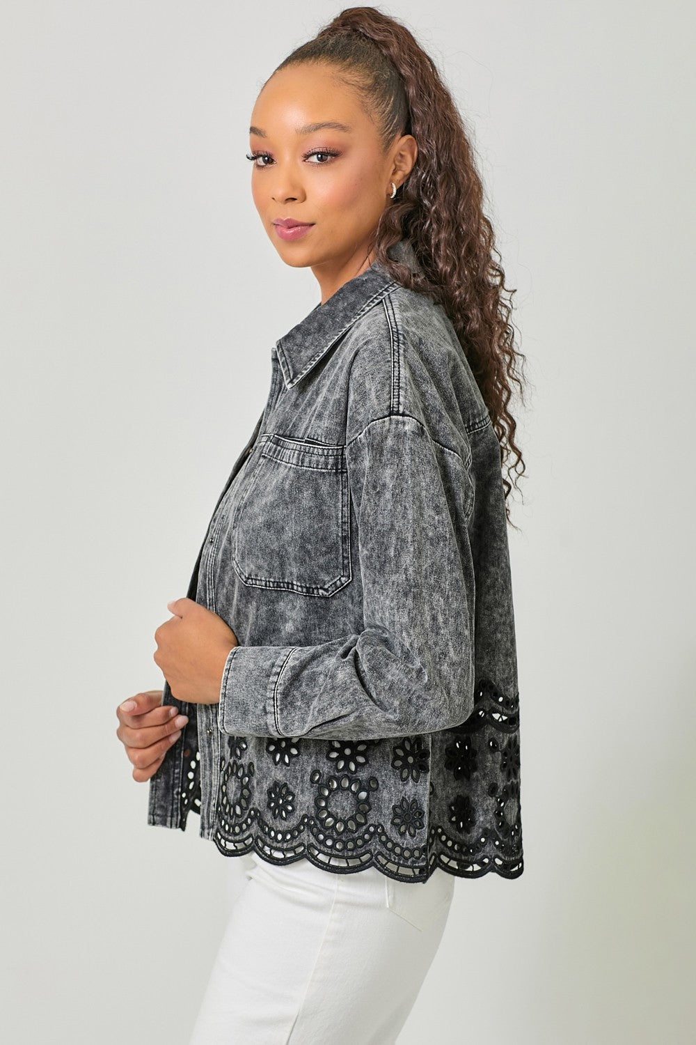 LYDIE EYELET JACKET