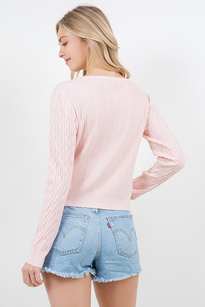 LUCILE TIE FRONT SWEATER