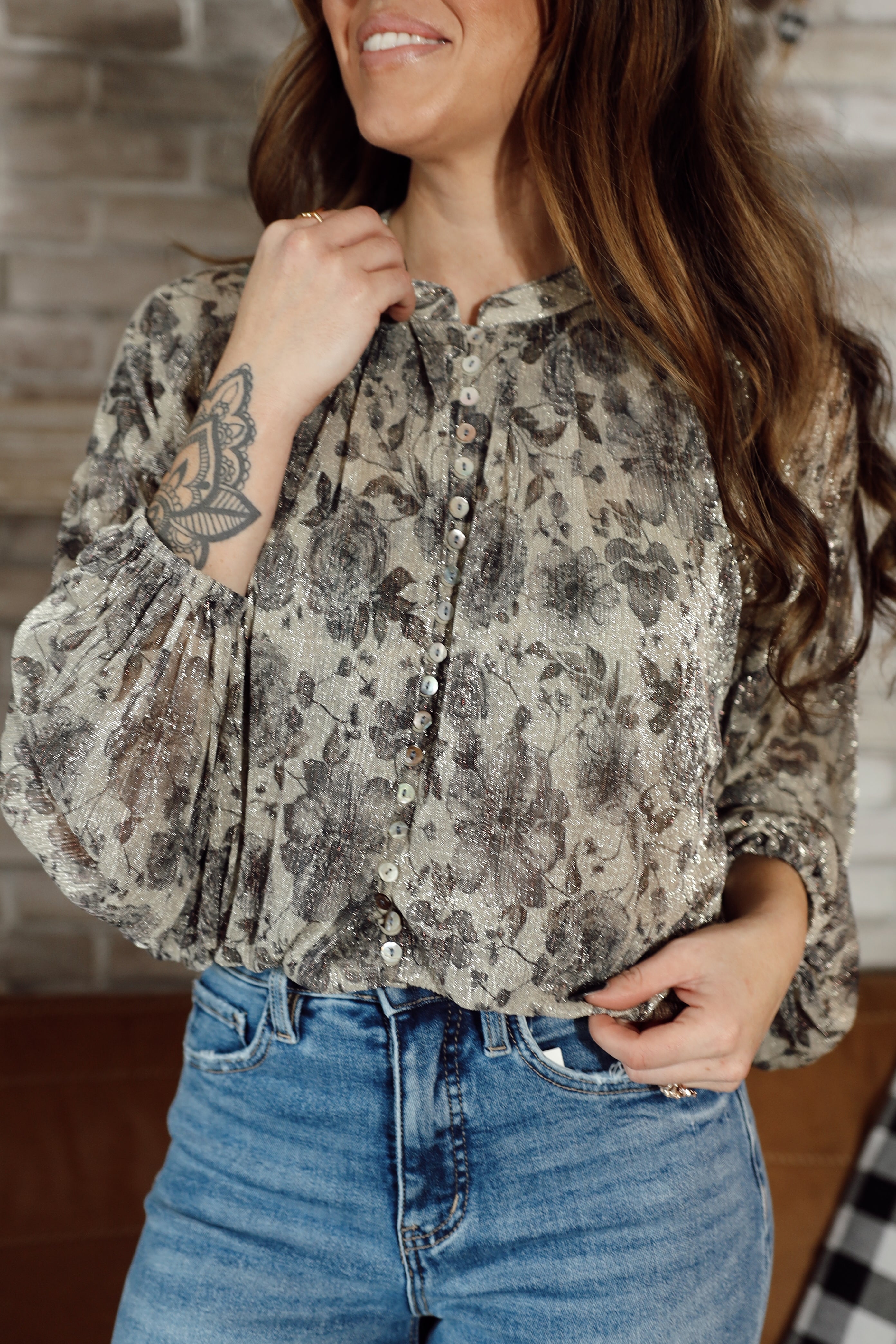 ECLIPSED BLOOM BLOUSE