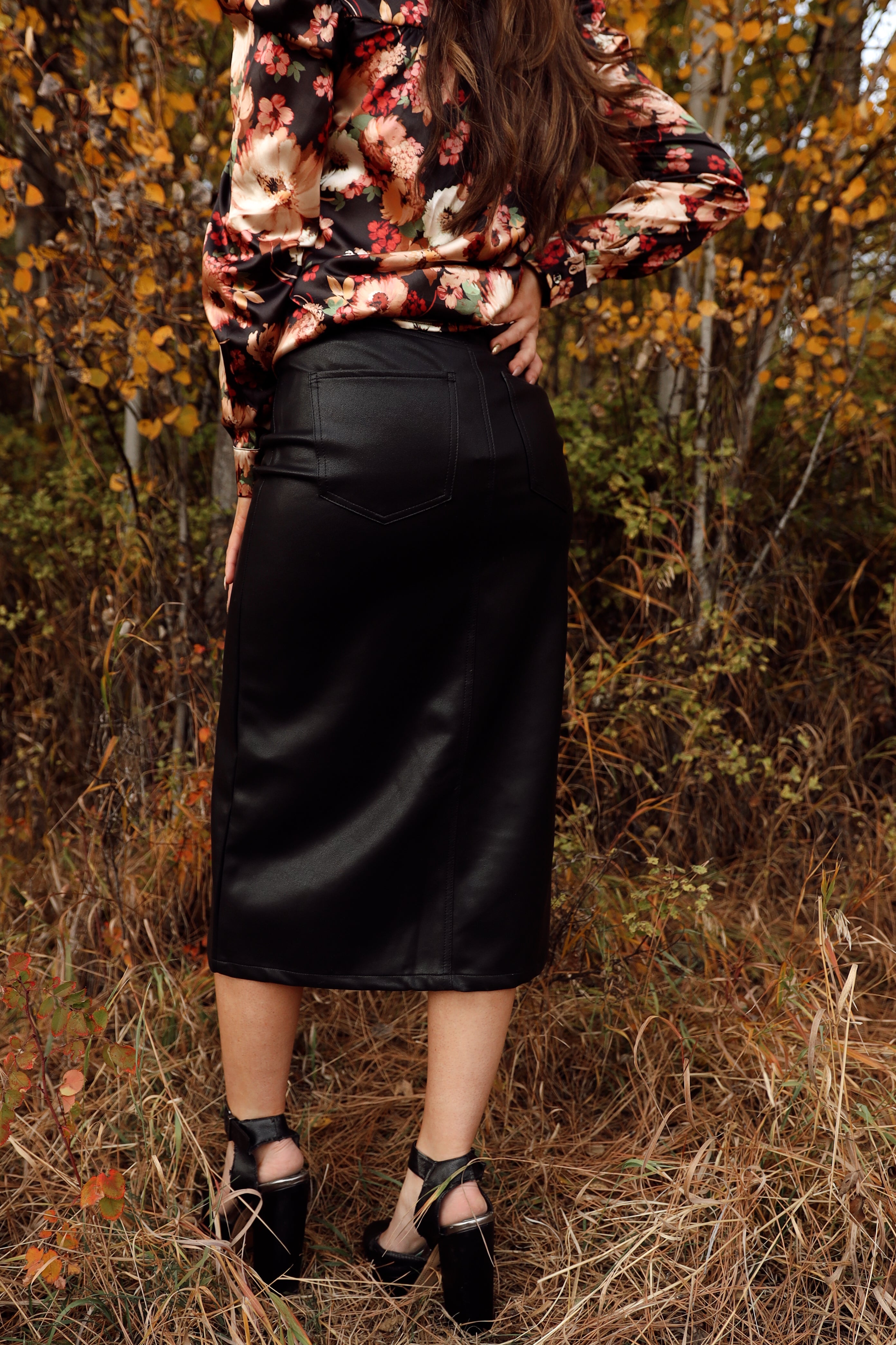 KADENCE FAUX LEATHER SKIRT