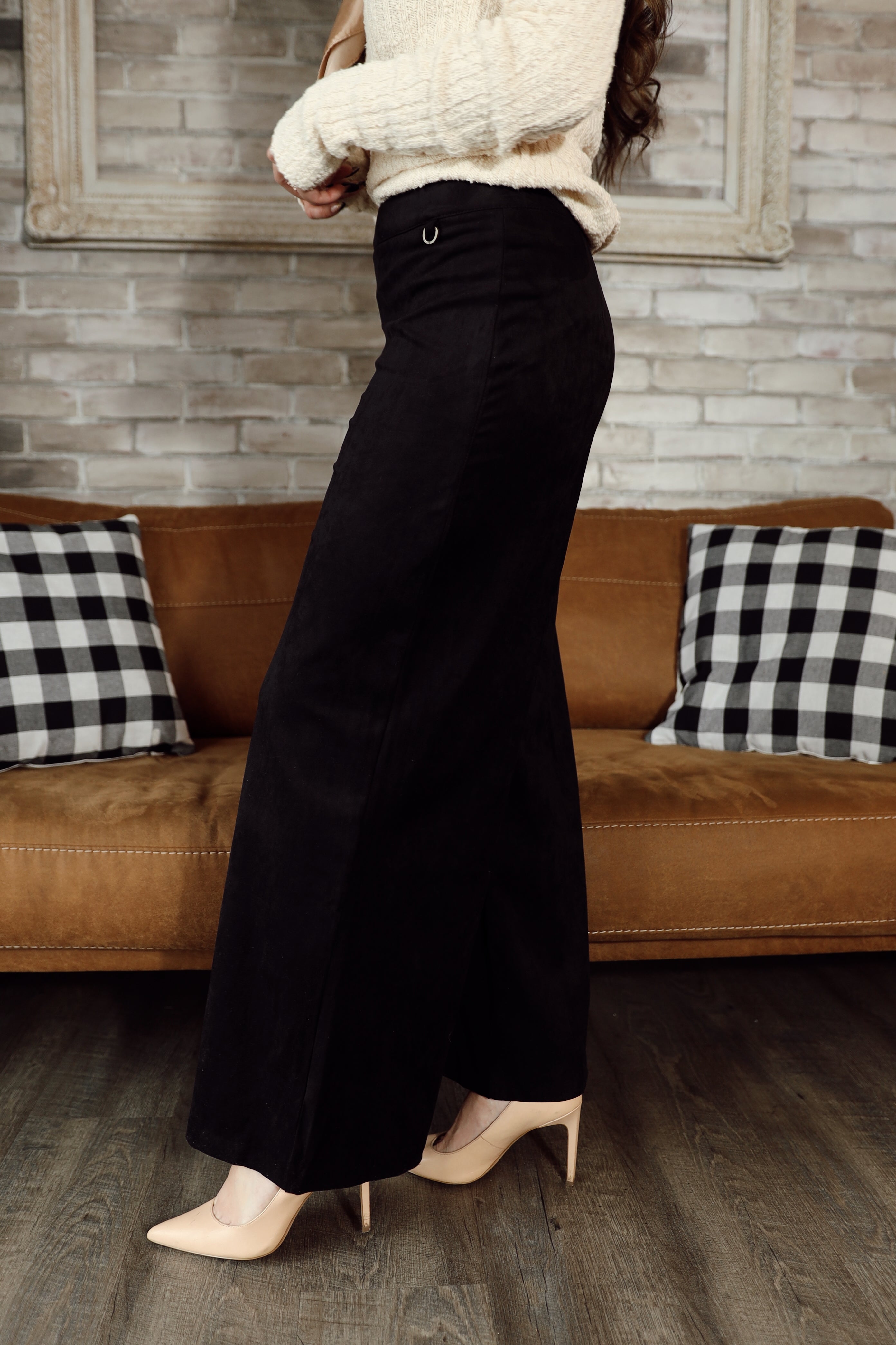 TOMMIE SUEDE WIDE PANTS