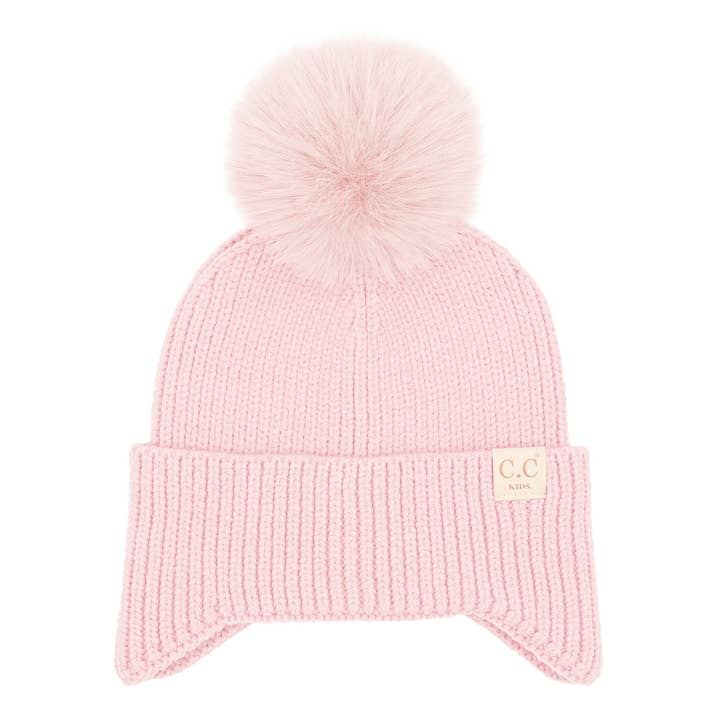 Cc Toasty and Warm Pom Ear Flap Kids Beanie