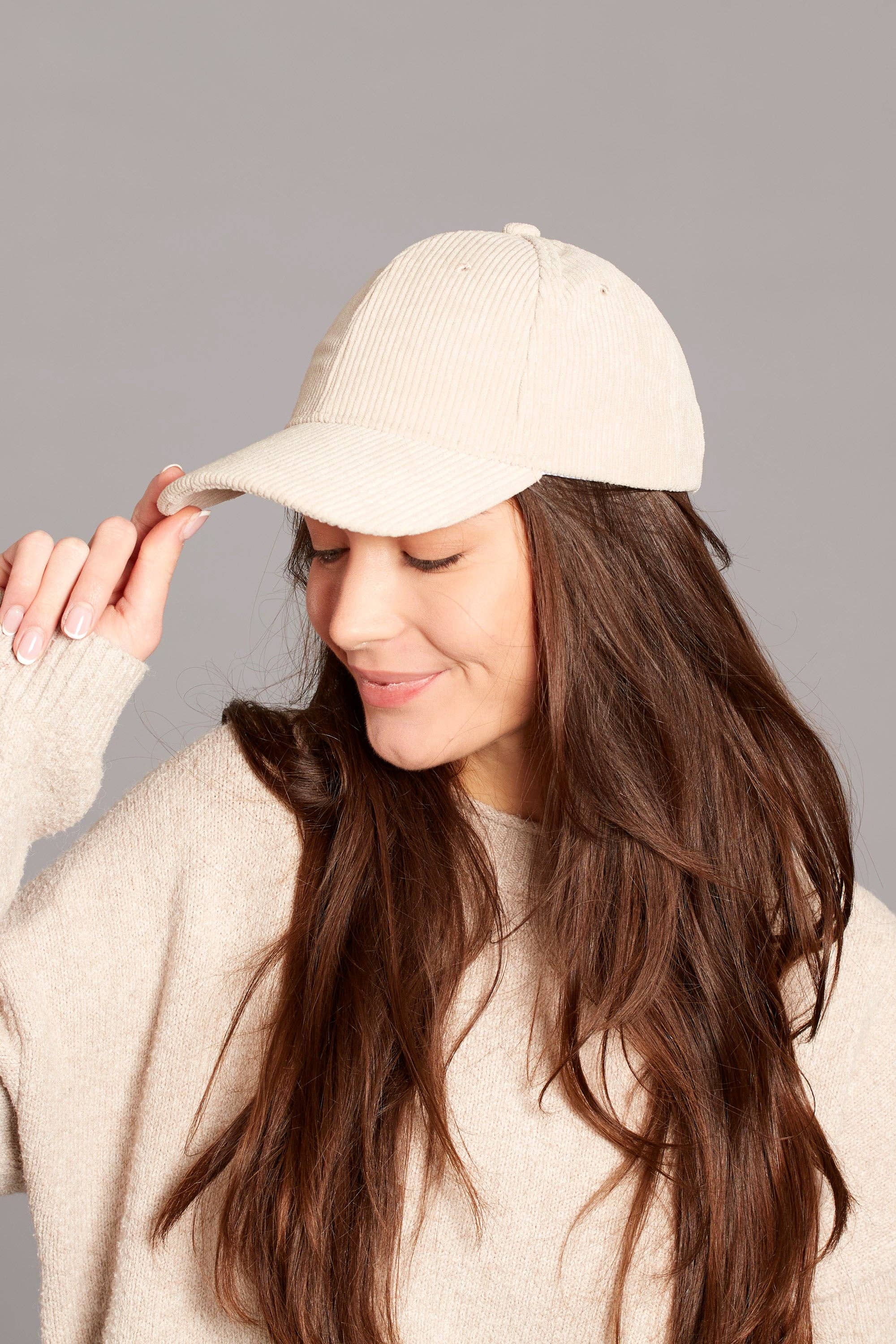 Corduroy Ball Cap - Cream