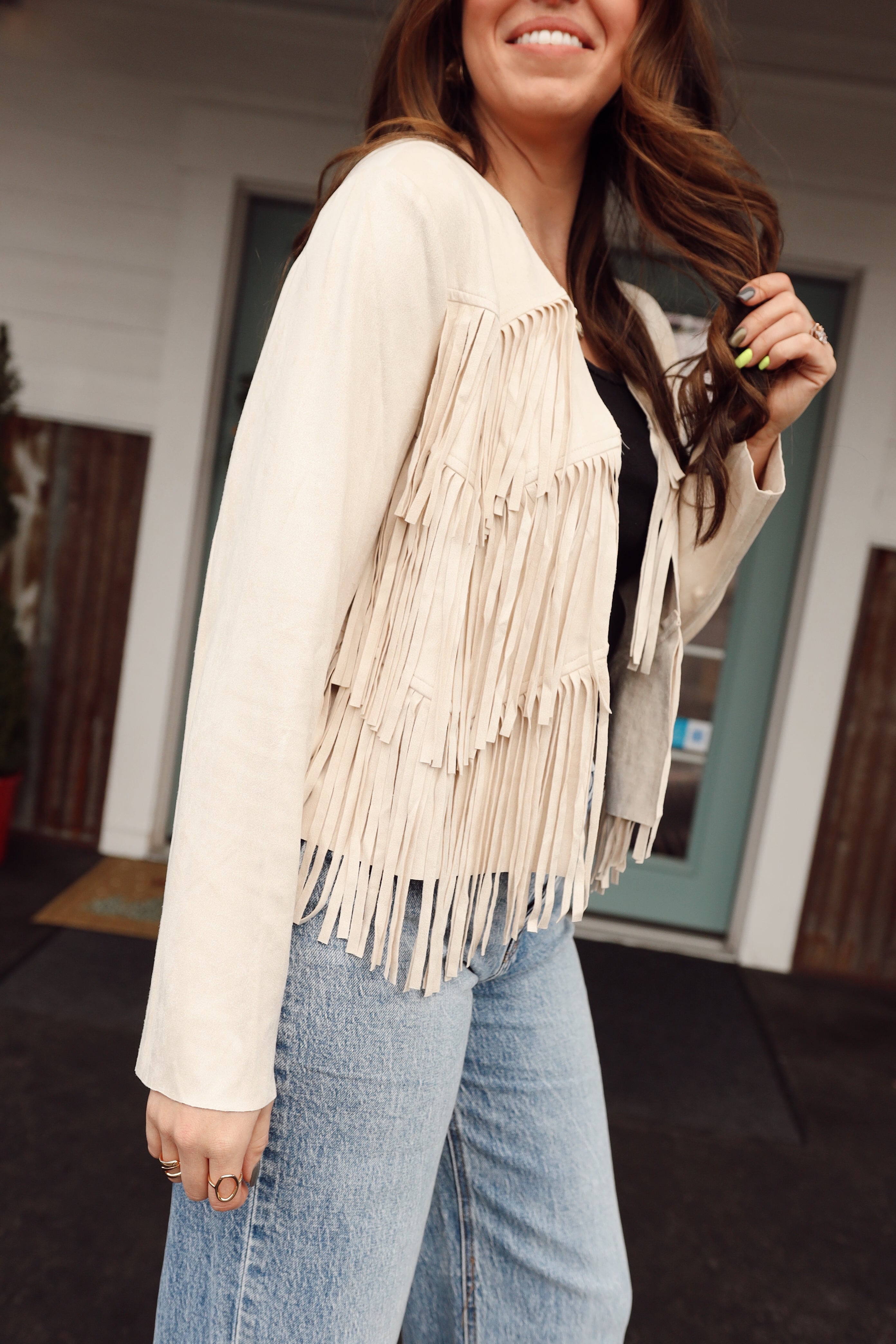 JOEY SUEDE FRINGE JACKET