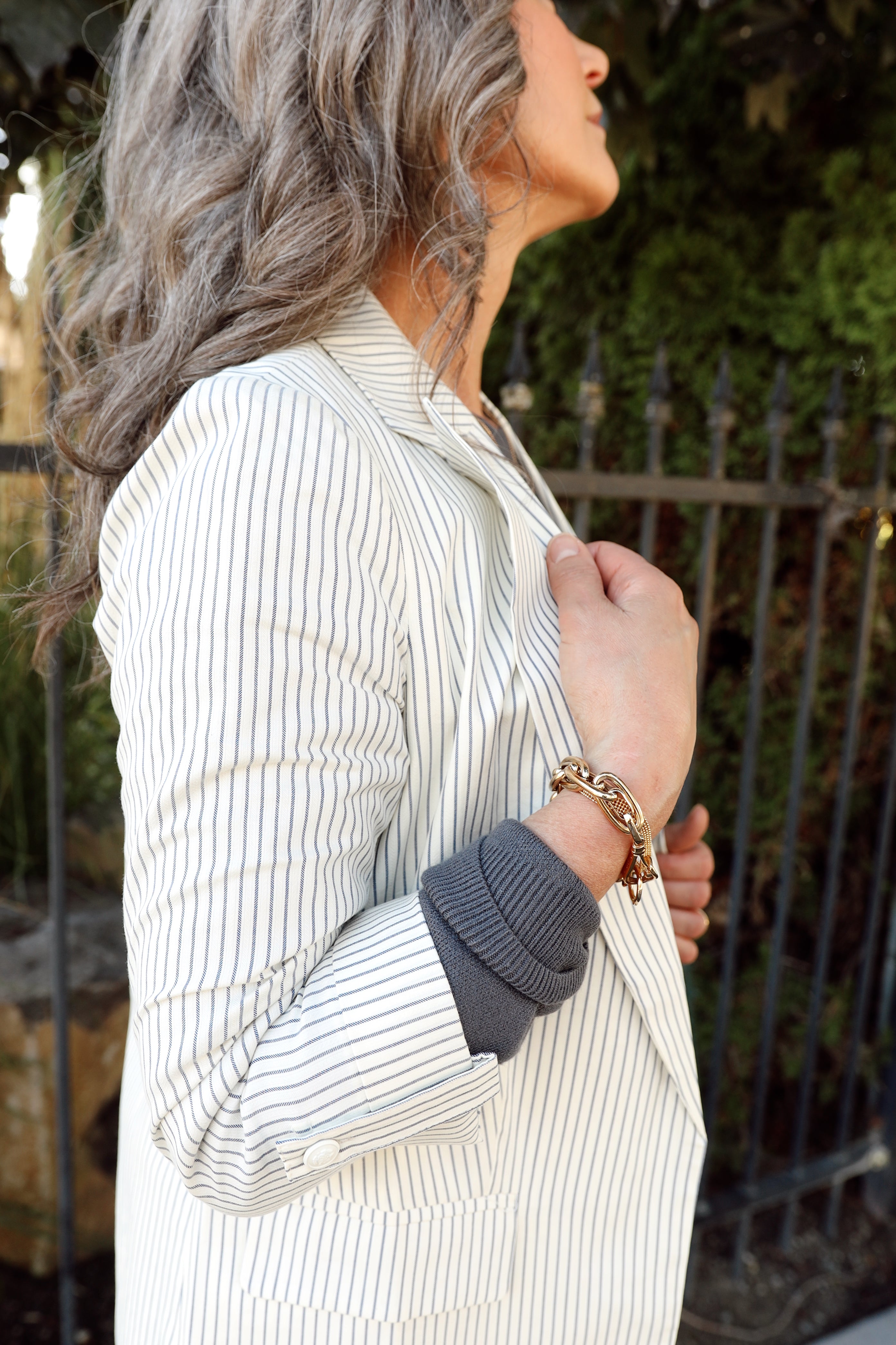 LARYN PINSTRIPE BLAZER