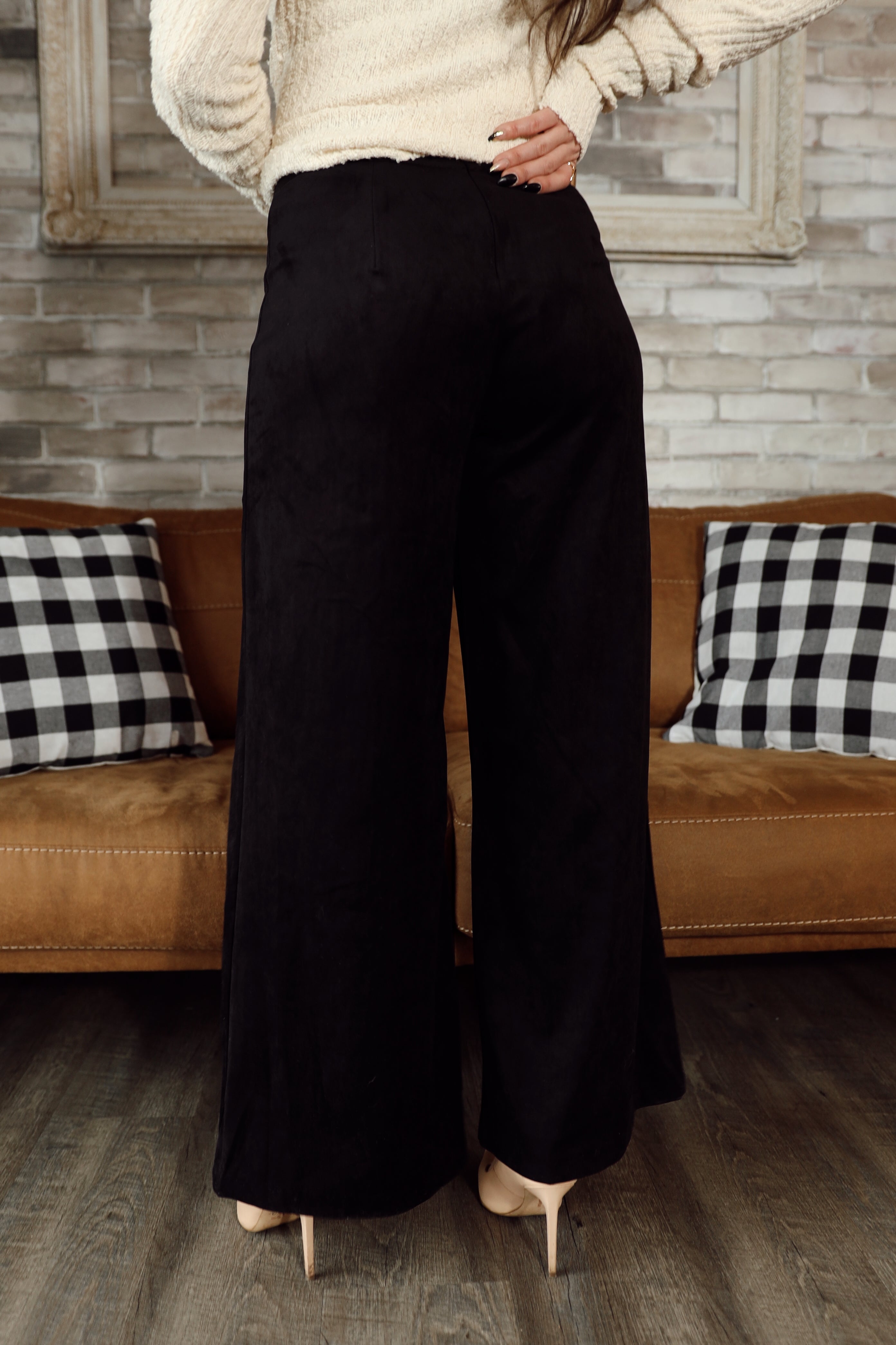 TOMMIE SUEDE WIDE PANTS