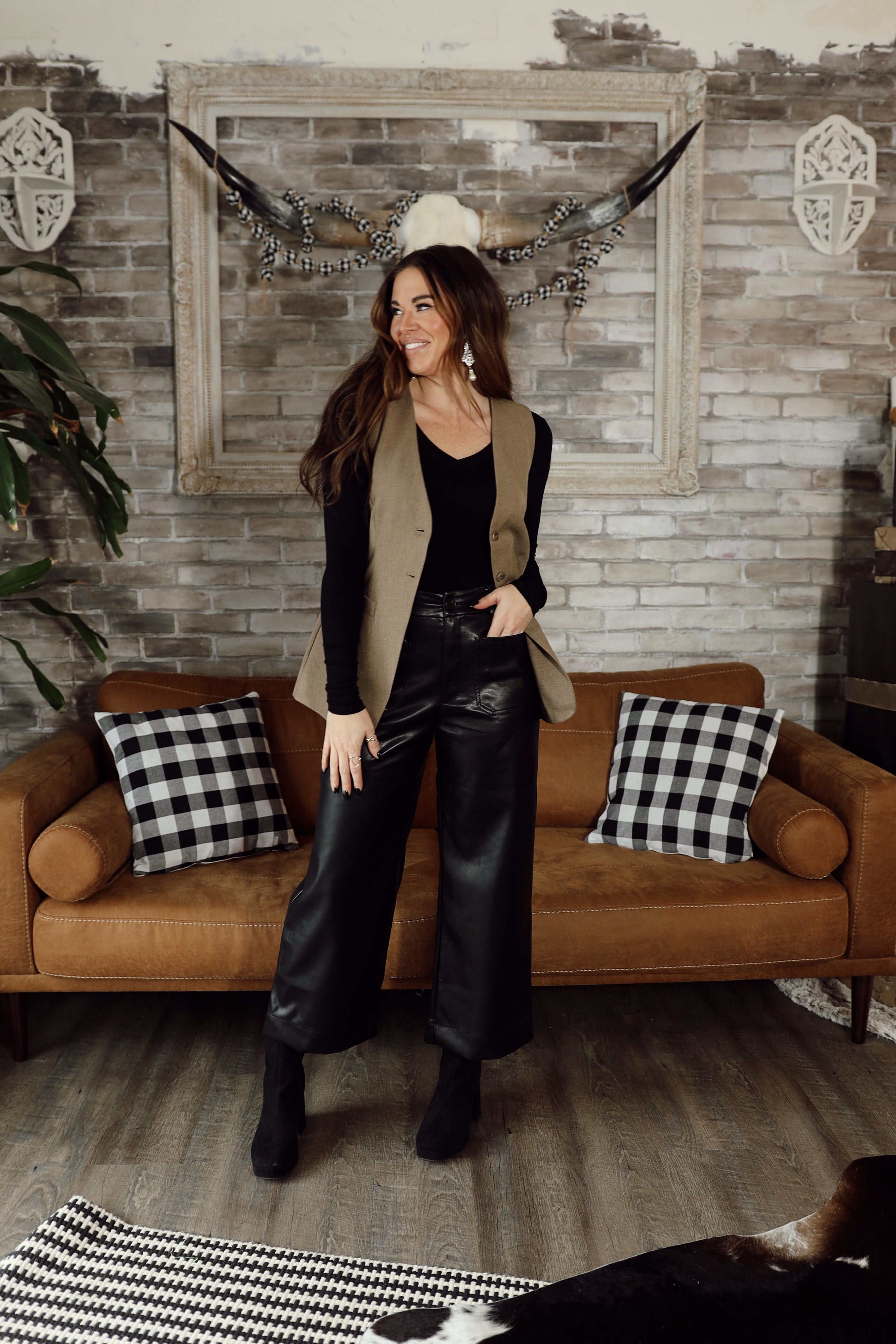 KILEY FAUX LEATHER PANTS