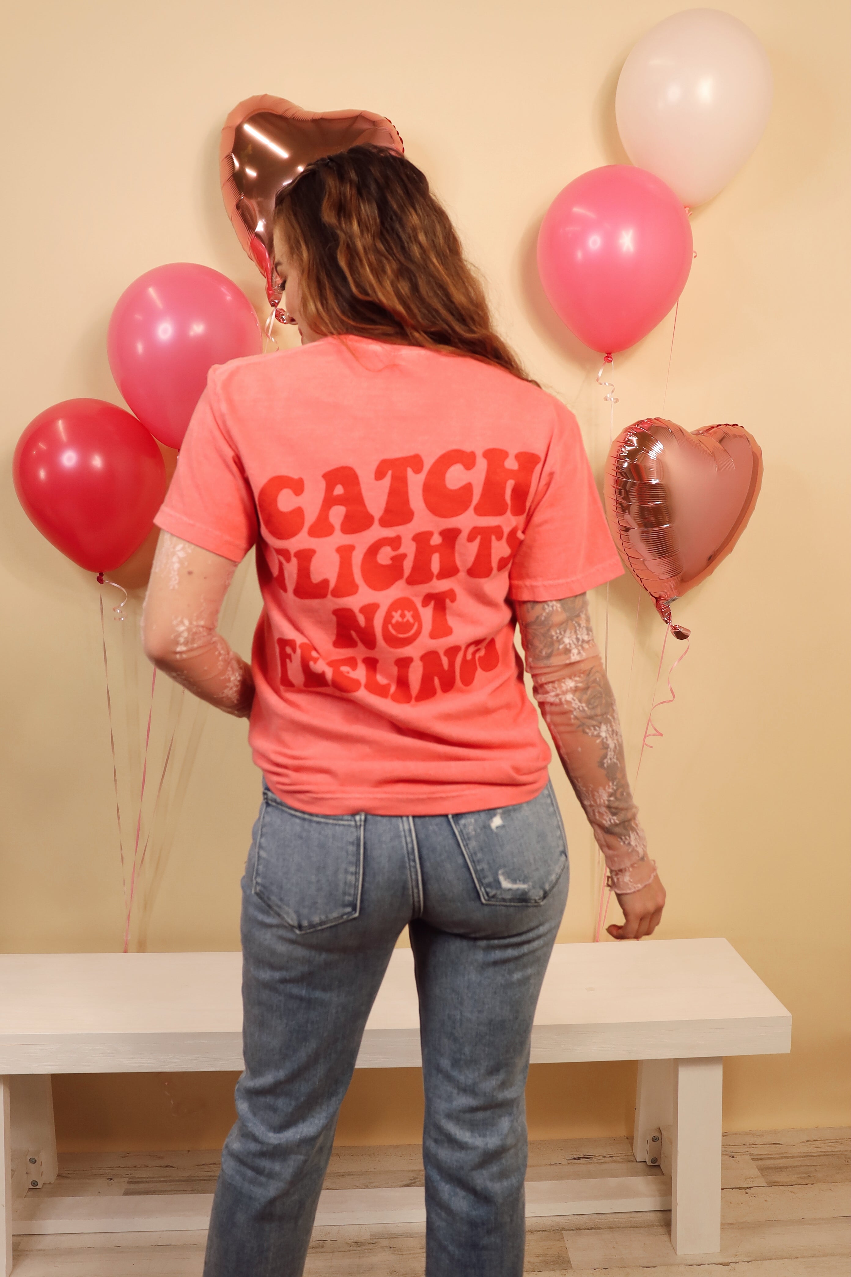 CATCH FLIGHTS NOT FEELINGS TEE