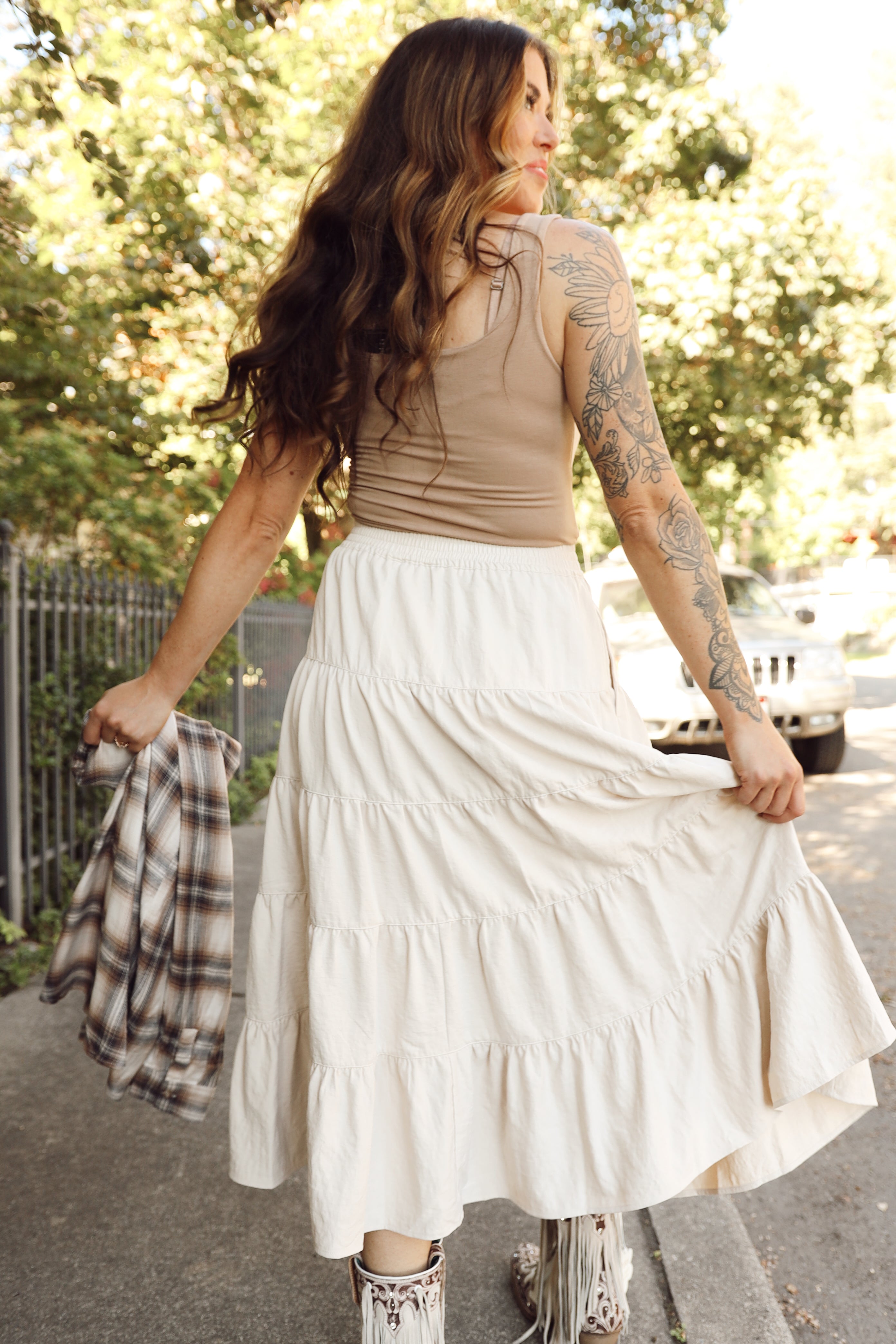 MACEY MIDI SKIRT