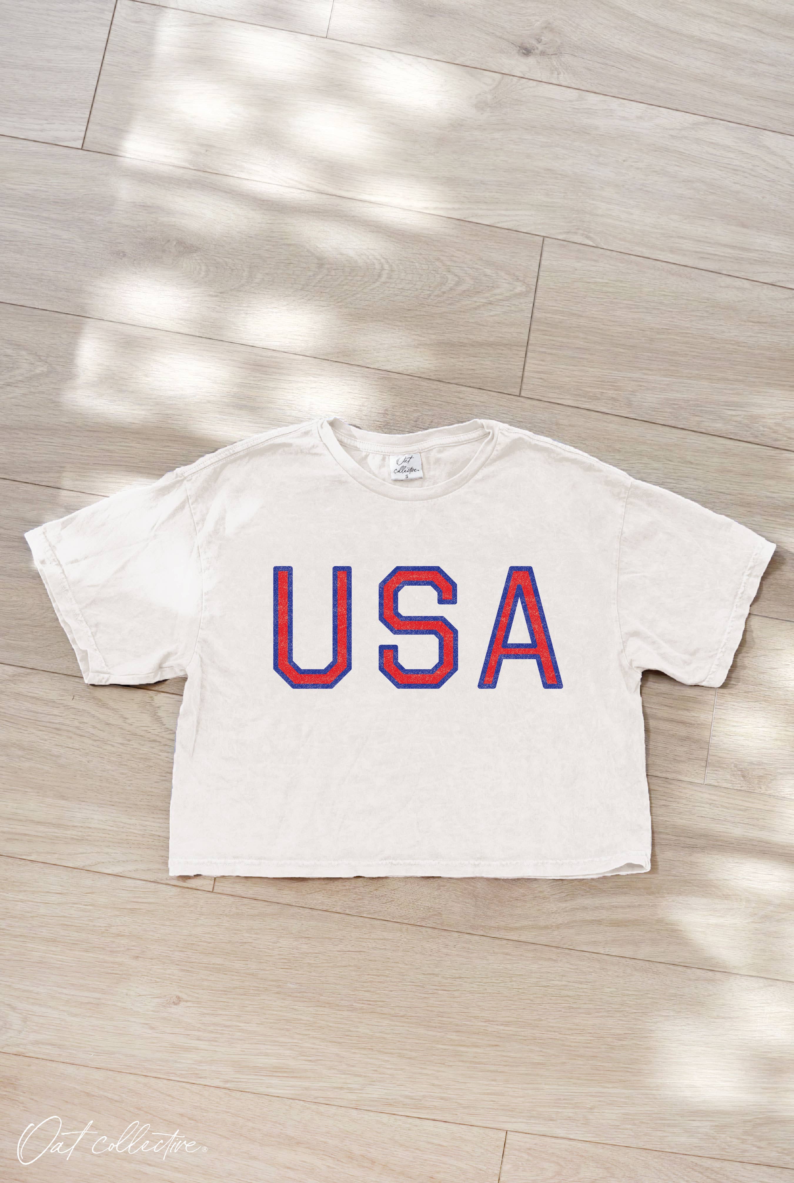 USA Cropped Top