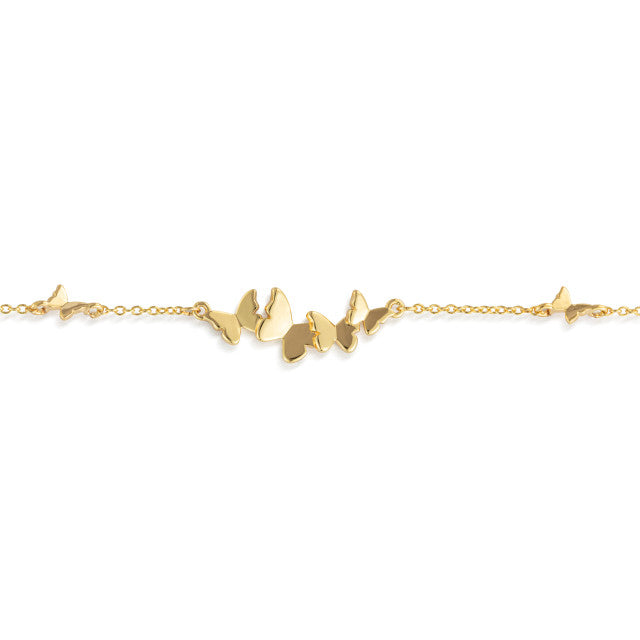 Butterfly Cluster Gold Bracelet