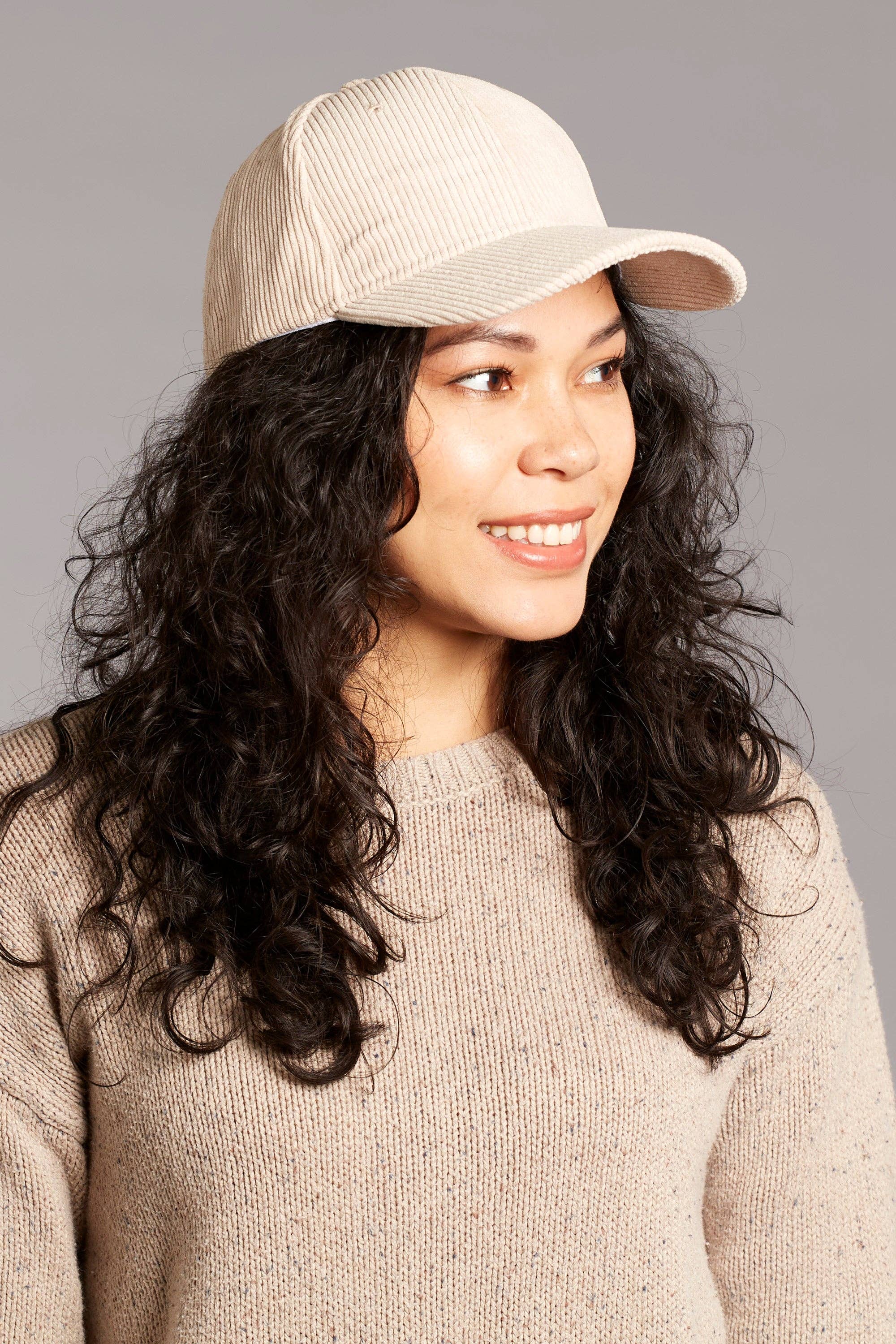 Corduroy Ball Cap - Cream