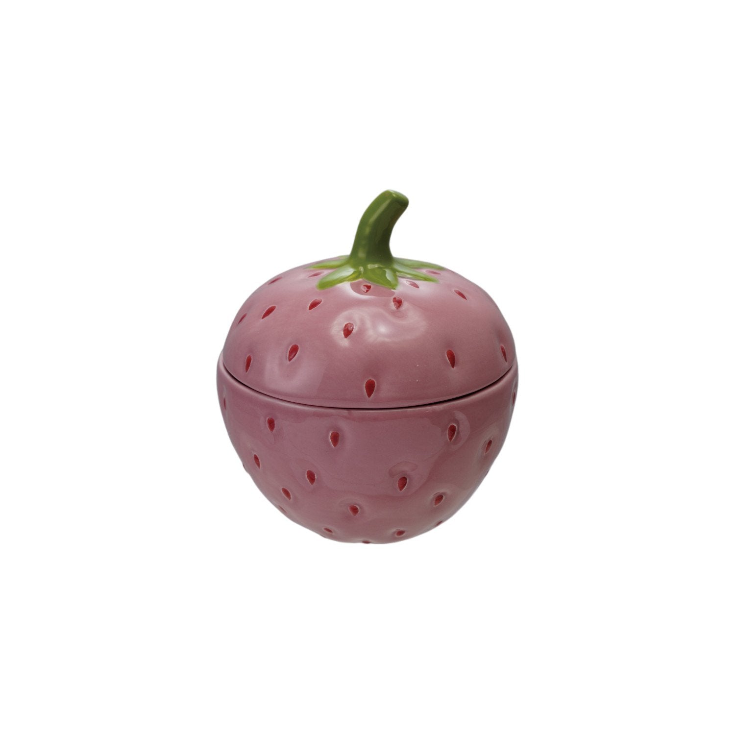 Ceramic Strawberry Shaped Jar with Lid