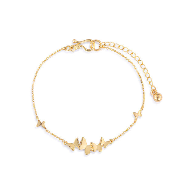 Butterfly Cluster Gold Bracelet