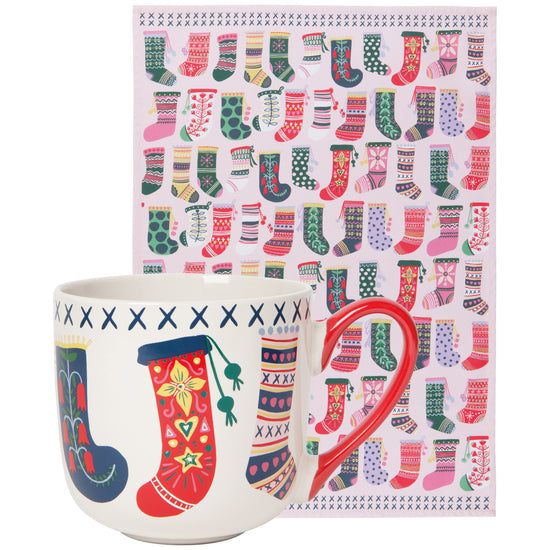 Winter Woolens Mug and Dishtowel Set