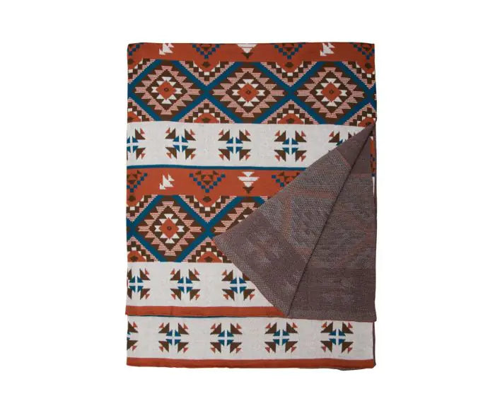 All-over Aztec Print Throw