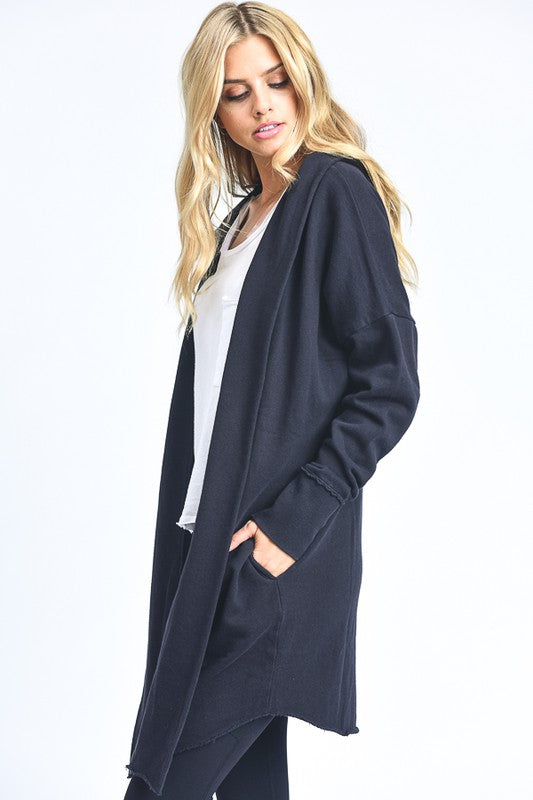 LO'S HOODED CARDIGAN